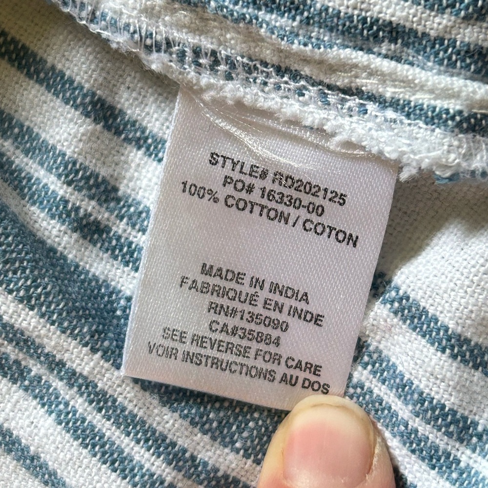 RaG POeTs Canggu Wrap Dress in Provincial Blue Stripe size S Beach Swim Cover-up - Picture 7 of 13